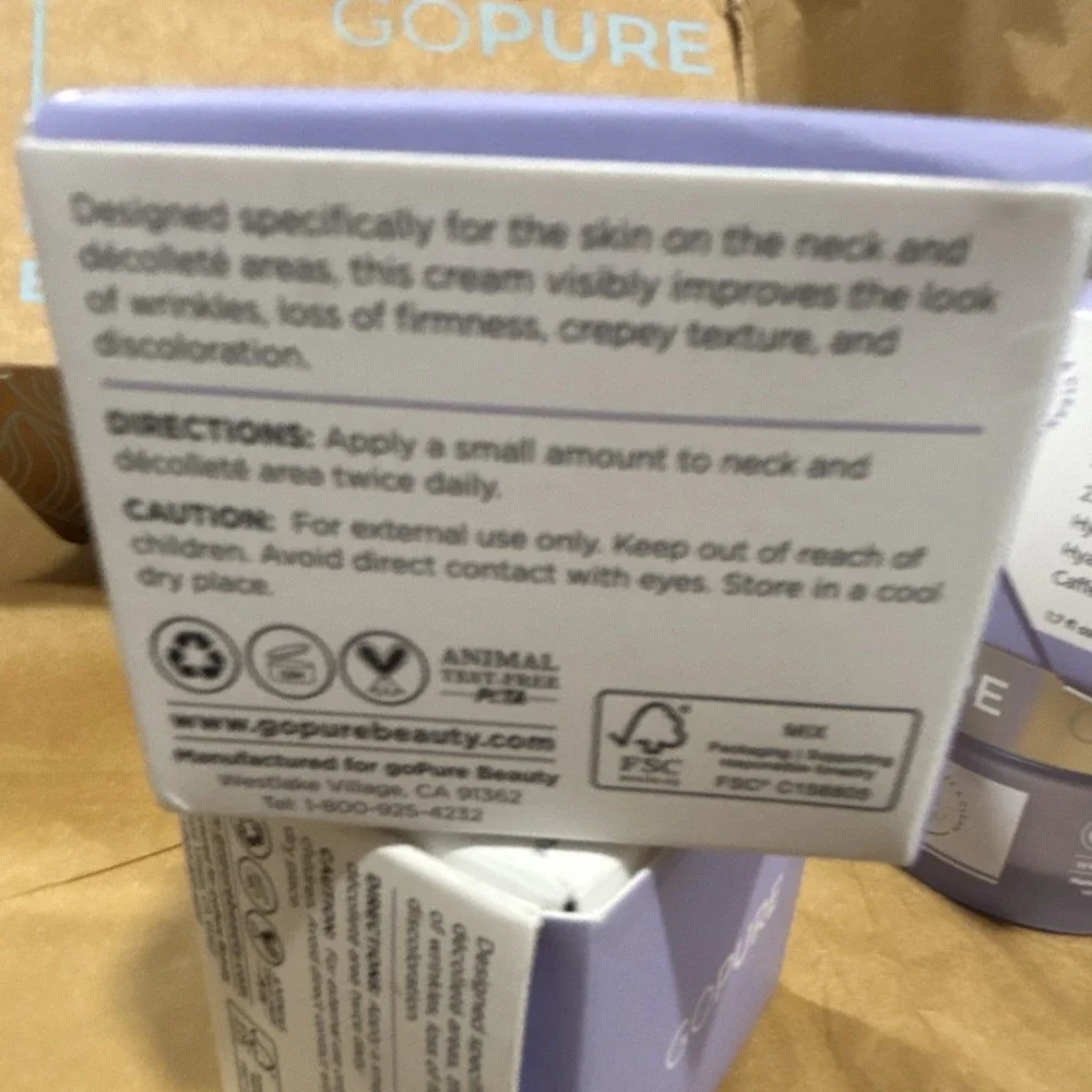 goPure Tighten & Lift Neck Cream Firming Moisturizer 1.7 fl oz Gluten-Free
